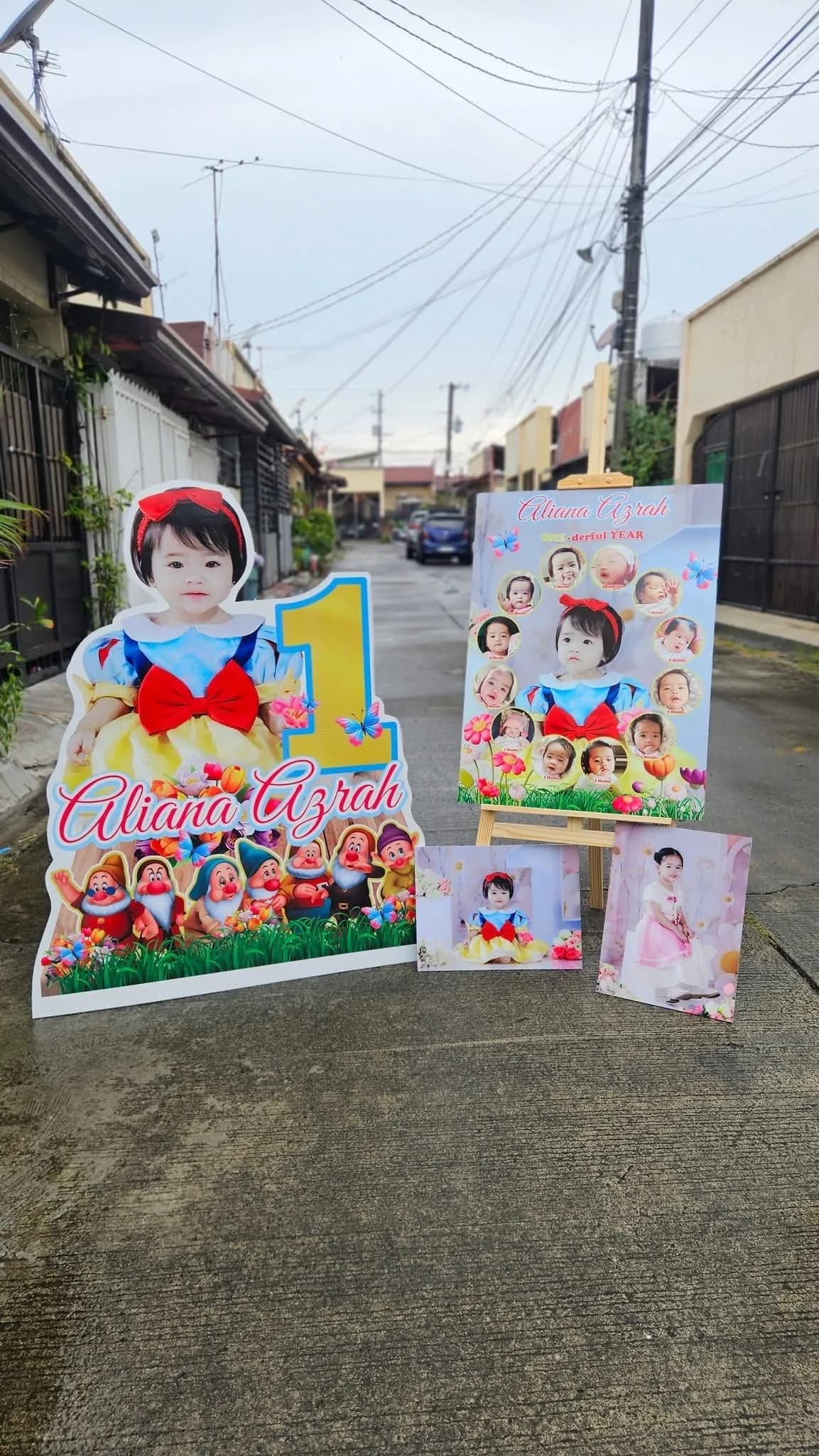 Mickey Mouse 1st birthday standee set printed on sintra board